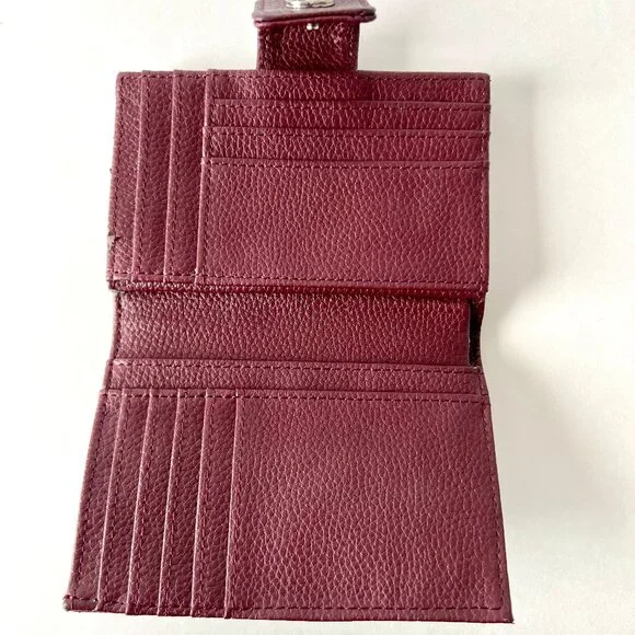 Giani Bernini Women's Wallet, Burgundy, Soft Leather, Pebble Texture, VGC! - Picture 4 of 12